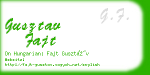 gusztav fajt business card